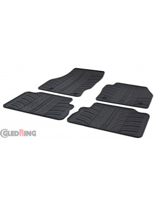 Original Gledring Passform Fußmatten Gummimatten 4 Tlg.+Fixing - TOYOTA Yaris 2011- / FL 2017-05.2020 (5 Türig)